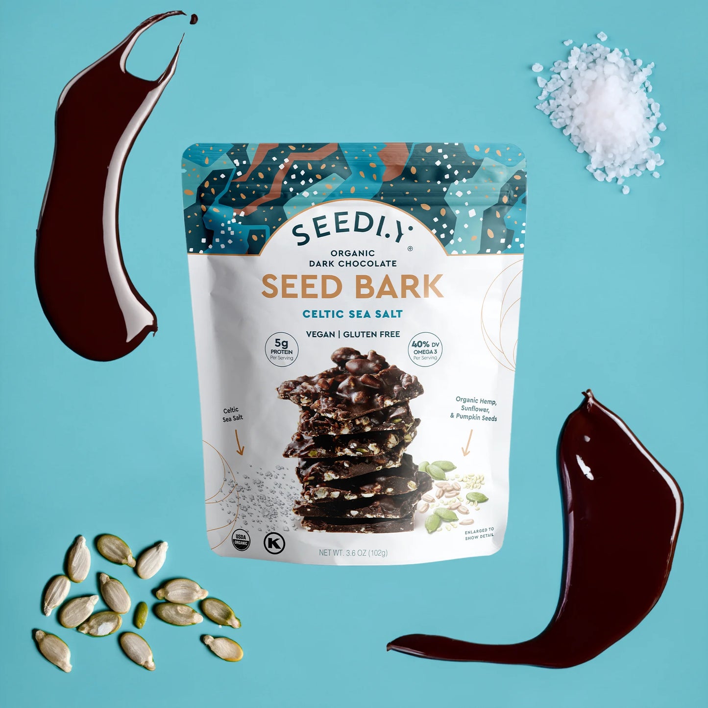 Celtic Sea Salt Dark Chocolate Seed Bark